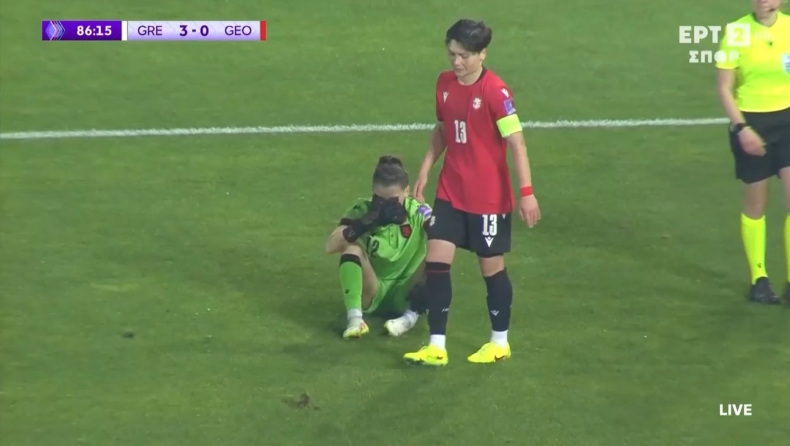 Εθνική γυναικών: Την ώρα που πανηγύριζε η Τζούρτζεβιτς, έβαλε τα κλάματα η γκολκίπερ της Γεωργίας