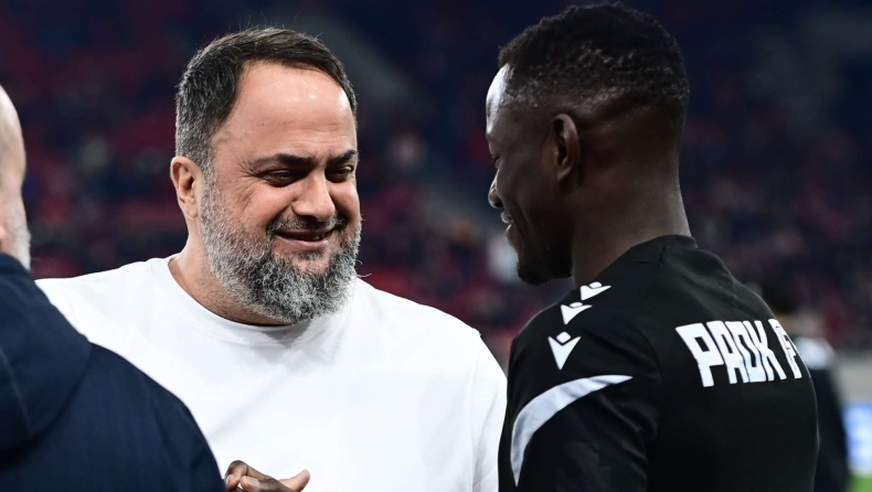 Ολυμπιακός-ΠΑΟΚ: Θερμή χειραψία Μαρινάκη-Μαντί Καμαρά (vid)