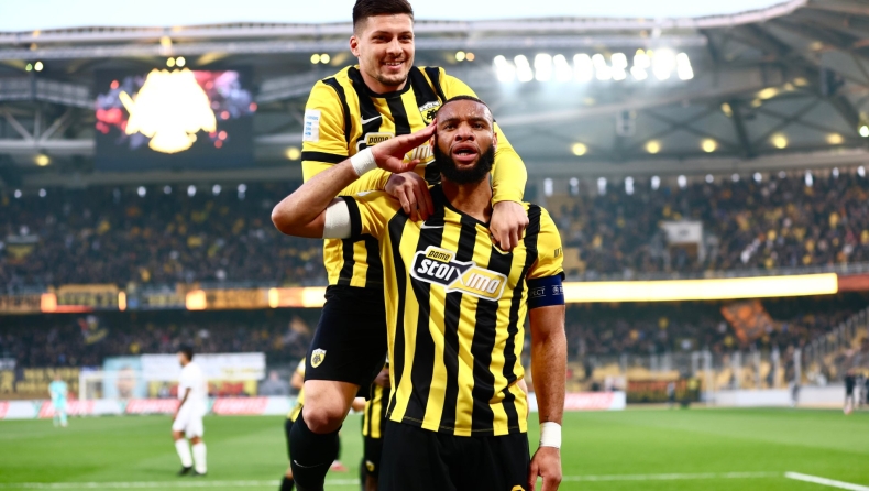 ΑΕΚ - ΑΕΛ Novibet: Μπήκε με την μπάλα στα δίχτυα ο Μουκουντί και άνοιξε το σκορ στο 5'