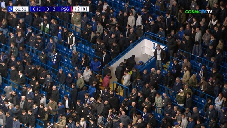 Τσέλσι - Παρί Σεν Ζερμέν: Αποχώρησαν οπαδοί μετά το 0-3