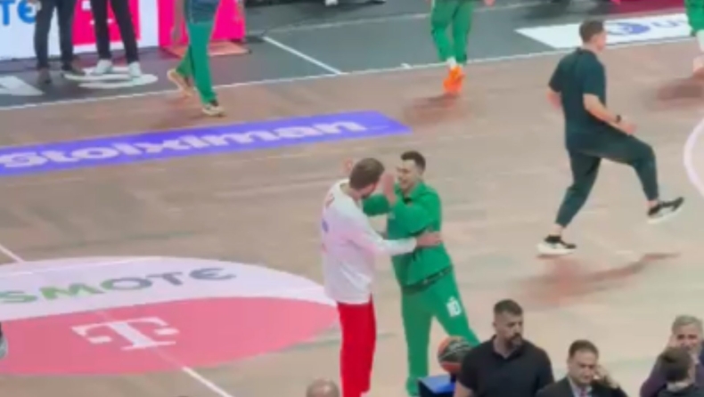 Παναθηναϊκός - Ολυμπιακός: Η όμορφη στιγμή Σλούκα με Βεζένκοβ