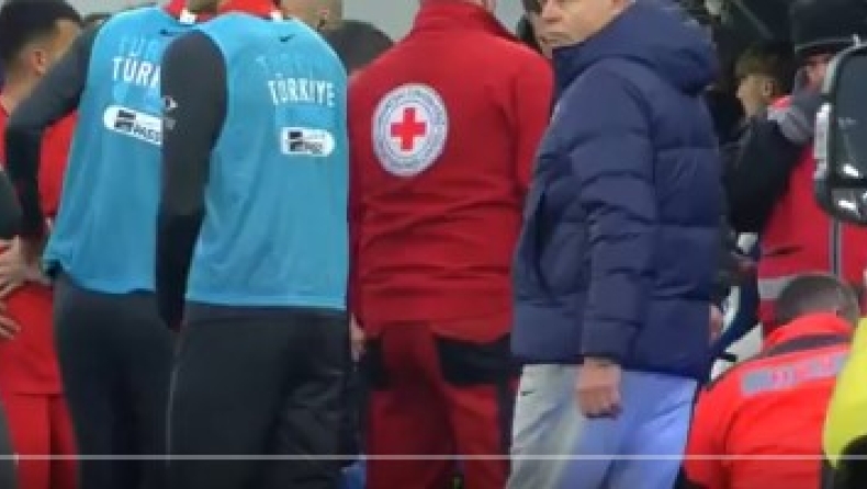 Σοκαριστικός τραυματισμός του προπονητή της Εθνικής Νέων της Τουρκίας (vid)