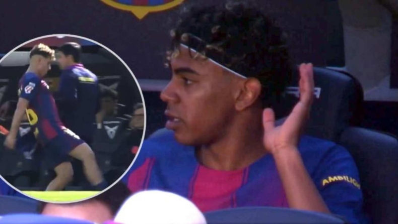Μπαρτσελόνα: Γιαμάλ και Φερμίν τα... έβαλαν με τον Φλικ που τους έκανε αλλαγή (vid)