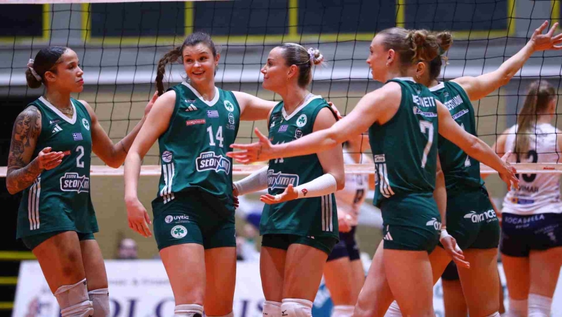 Παναθηναϊκός – ΑΟ Θήρας 3-1: Με άνεση μια νίκη μακριά από τον τελικό οι «πράσινες»