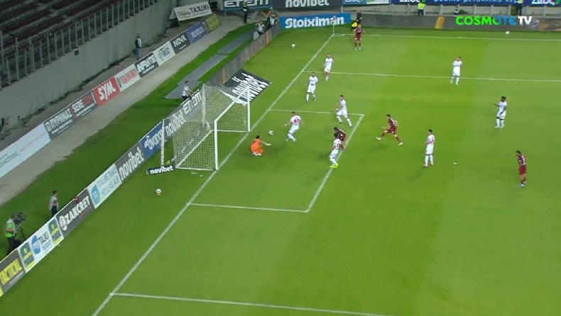 ΑΕΛ Novibet - Πανσερραϊκός: Το δοκάρι σε προσπάθεια του Φέλτες να διώξει