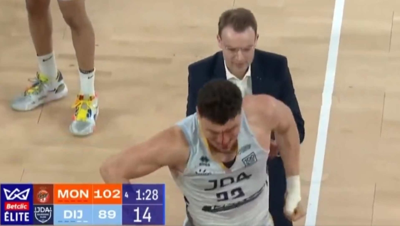 Φοβερή ένταση στον αγώνα της Μονακό: ο Μπεγκαρίν έριξε γροθιά στον Λοσέρ, που έφυγε αιμορραγώντας!