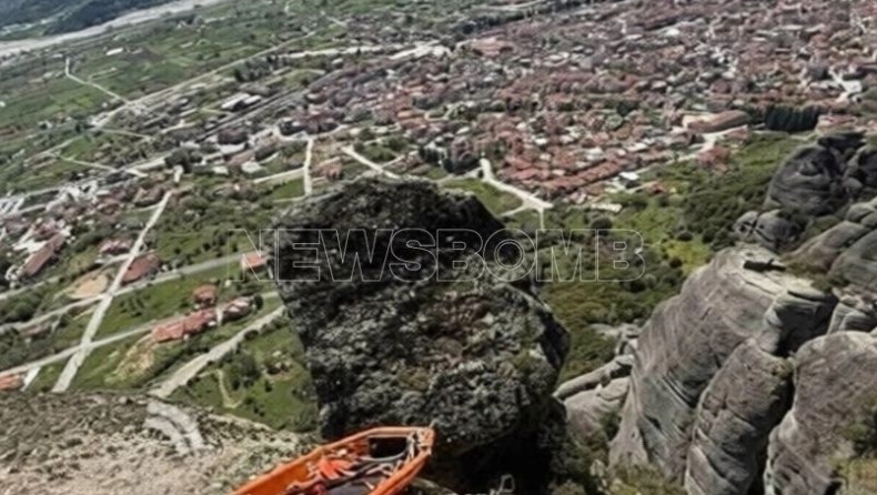 Η στιγμή της θανατηφόρας πτώσης της 65χρονης στα Μετέωρα