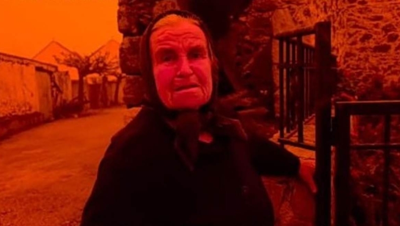 Γλυκιά γιαγιά στην Κρήτη τρόμαξε άσχημα από την αφρικανική σκόνη: «Να τη η Δευτέρα Παρουσία!» (vid)