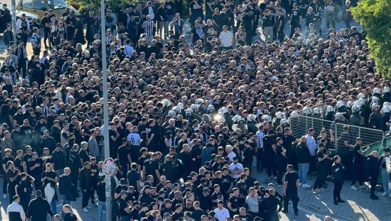 ΠΑΟΚ - ΟΦΗ (τελικός): Ασπρόμαυρη λαοθάλασσα στο Πανθεσσαλικό (vid)