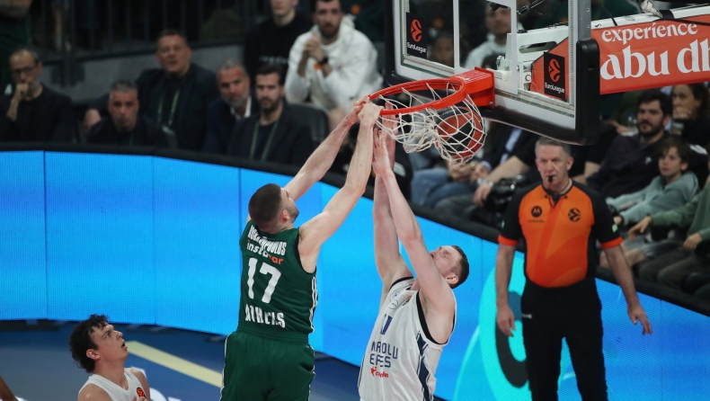 Παναθηναϊκός: Το εντυπωσιακό contact dunk με τα δύο χέρια του Ρογκαβόπουλου στην κορυφή του Top-10 της EuroLeague!