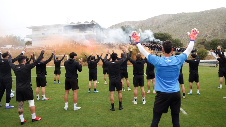 ΟΦΗ: Ομιλίτες πήγαν στην προπόνηση και εμψύχωσαν την ομάδα του Κόντη ενόψει τελικού