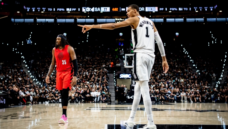 Σπερς - Μπλέιζερς 114-95: Ο «διπλός» Γουεμπανιάμα τους έστειλε στα ημιτελικά!