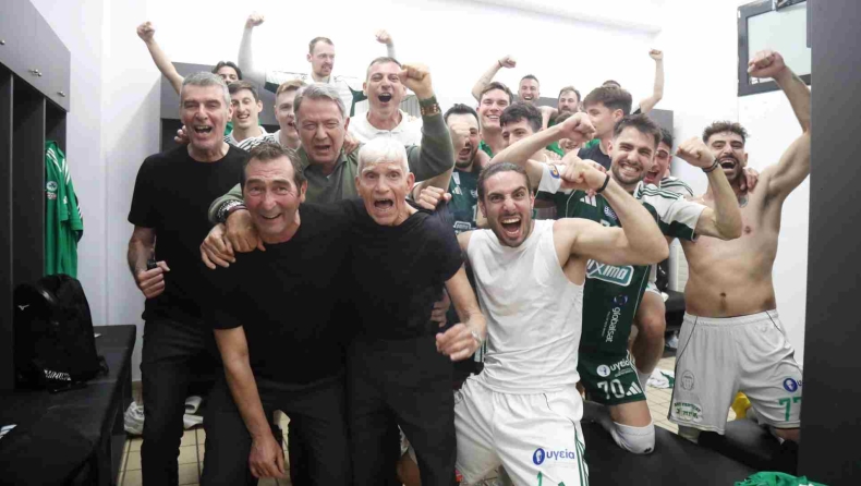 Παναθηναϊκός: Το... πράσινο γλέντι στα αποδυτήρια