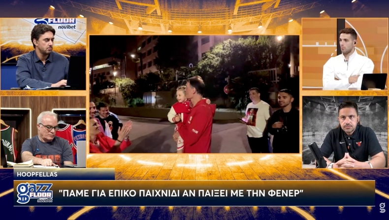 Μπαρτζώκας: Η αγκαλιά και το φιλί σε μικρό φίλαθλο του Ολυμπιακού