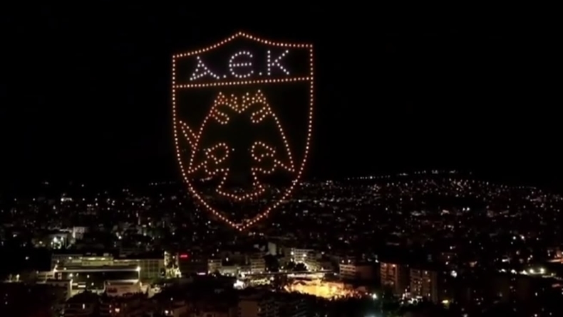 ΑΕΚ: Το φαντασμαγορικό drone show των πρωταθλητών (vid)