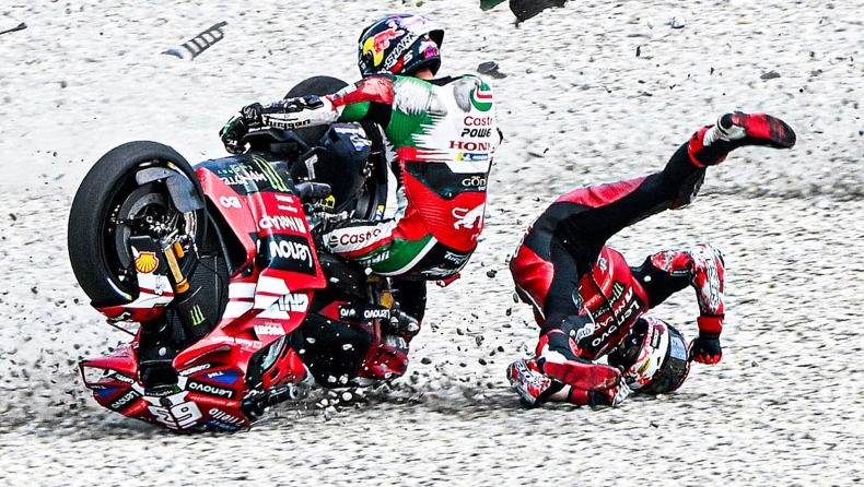 MotoGP: Γλίτωσαν τα χειρότερα οι Α. Μάρκεθ και Ζαρκό 
