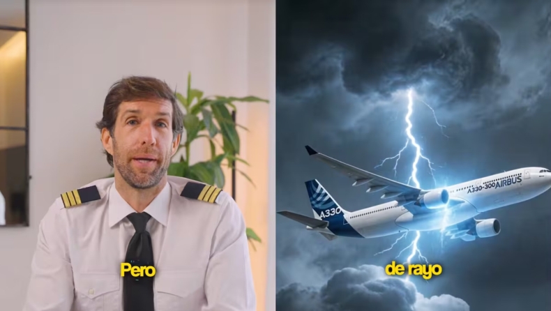 Πιλότος αποκαλύπτει τι συμβαίνει εάν κεραυνός χτυπήσει αεροπλάνο: «Βεβαιωνόμαστε ότι αυτό συνεχίζει να λειτουργεί»