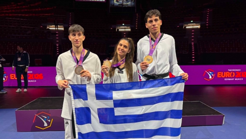 Τρία μετάλλια για την Ελλάδα στο Ευρωπαϊκό πρωτάθλημα Ταεκβοντό