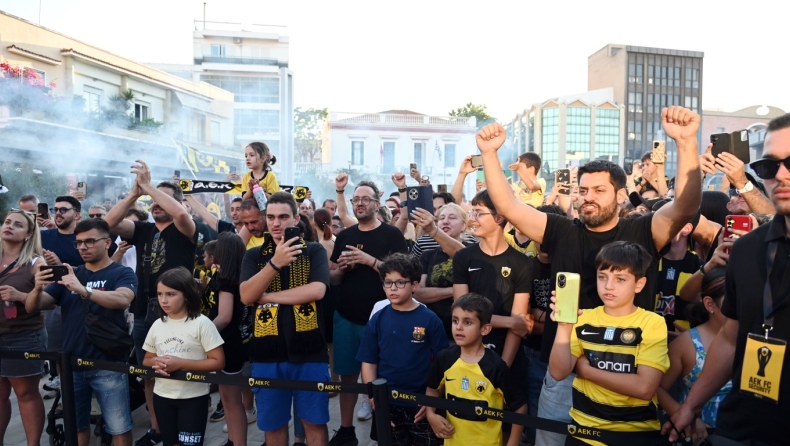 ΑΕΚ: Κιτρινόμαυρη γιορτή και στο Αίγιο για το τρόπαιο