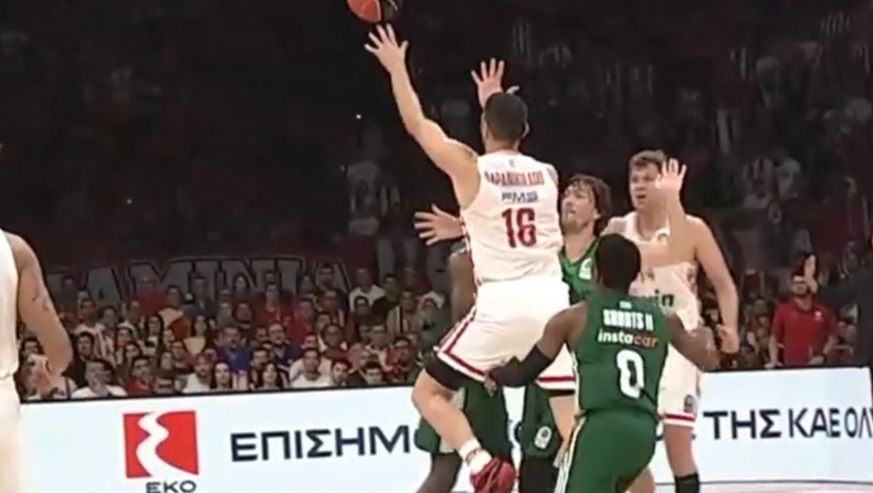 Ολυμπιακός - Παναθηναϊκός: Το απίστευτο buzzer beater του Παπανικολάου