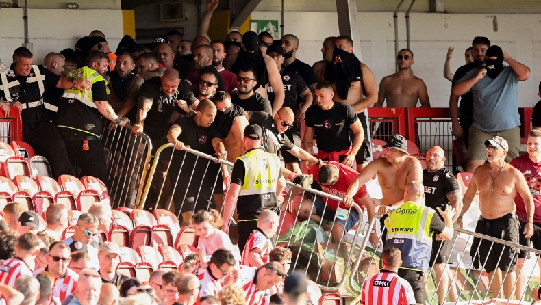 Europa League: Προσωρινή διακοπή λόγω επεισοδίων στο Ντέρι-ΤΣΣΚΑ Σόφιας