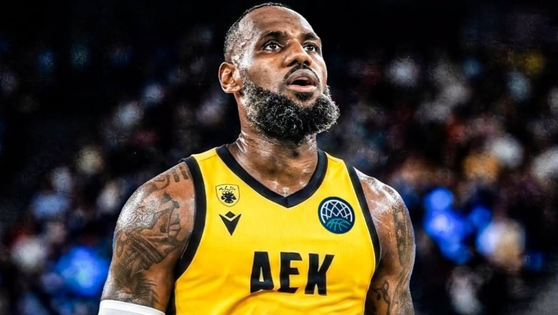 ΛεΜπρόν - ΑΕΚ: Το BCL... έντυσε τον Τζέιμς με τη φανέλα της Ένωσης!