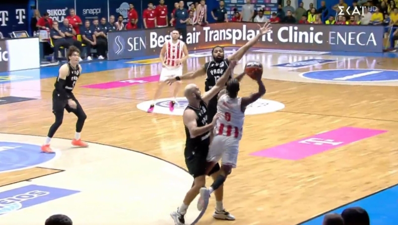 «Ολυμπιακός vs ΠΑΟΚ 101-96: Η αμφισβητούμενη απόφαση για το φάουλ του Καλάθη που προκάλεσε αντιδράσεις»
