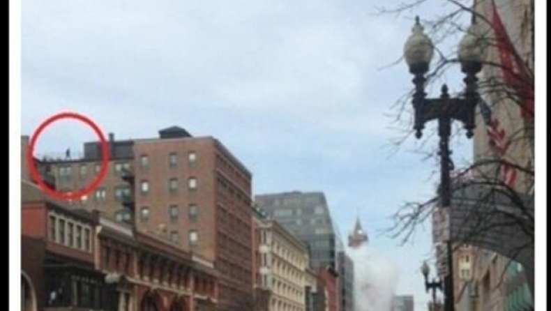 Ο άνθρωπος μυστήριο σε οροφή κτηρίου