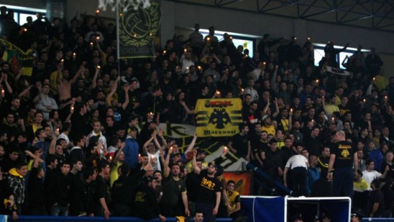 Ειρηνική συγκέντρωση φίλων της ΑΕΚ στη ΓΓΑ