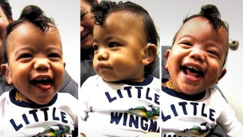 Δίχρονος ακούει για πρώτη φορά και ξεκαρδίζεται! (pics & vid)