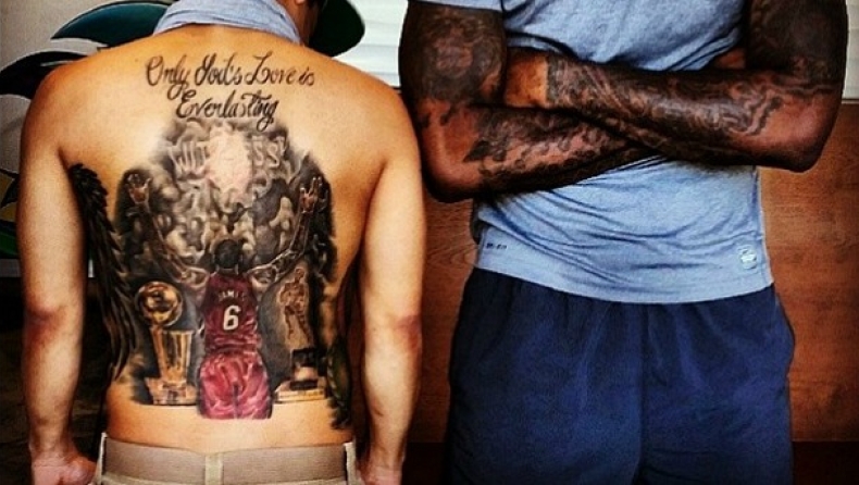 Χτύπησε tattoo τον ΛεΜπρον σ' όλη την πλάτη του! (pic)