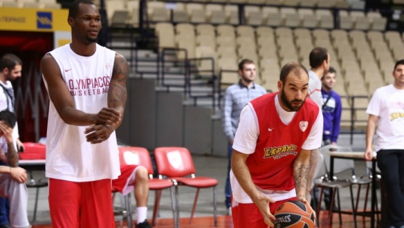 To Gazzetta TV στην προπόνηση του Ολυμπιακού (vid)