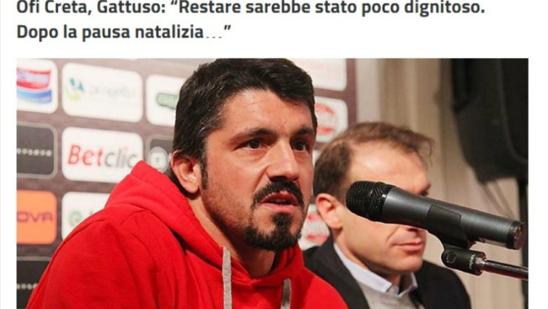 Γκατούζο: «Θα ήταν αναξιοπρεπές να μείνω»