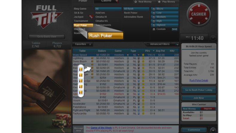 Το Full Tilt μοιράζει $10.000 δωρεάν στα Gold Rush τραπέζια