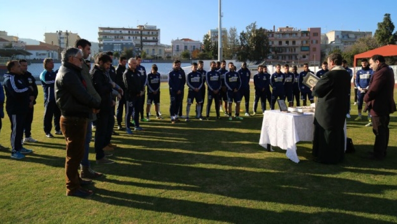Αγιασμός, προπόνηση και κοπή πίτας στην Καλλονή