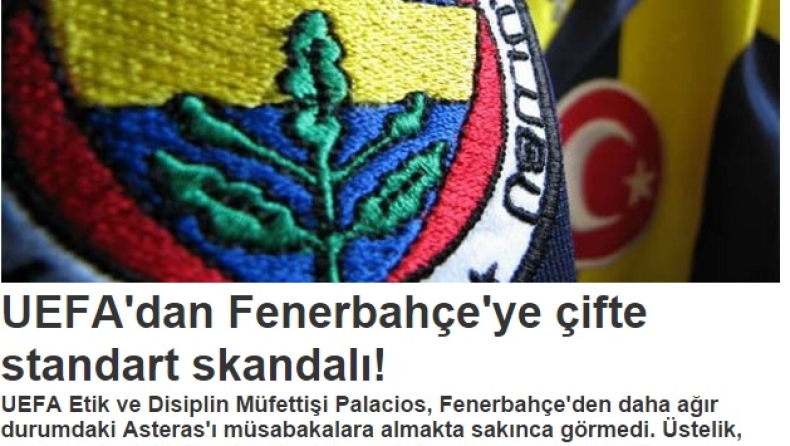 Τα χώνουν οι Τούρκοι στην UEFA χρησιμοποιώντας τον Αστέρα Τρίπολης