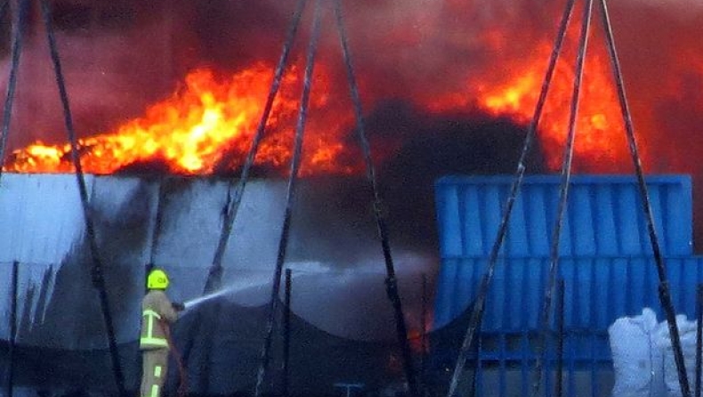 Fire at recycling facility in Iraklio industrial zone on Crete