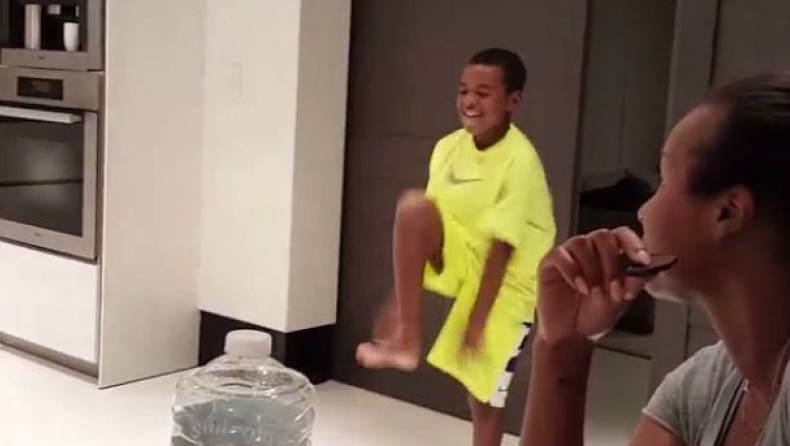 Like father (LeBron), like son (Bryce)! (vid)