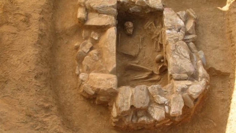 Archaeologists unearth unplundered Mycenaean stone-built tomb in Lesvos