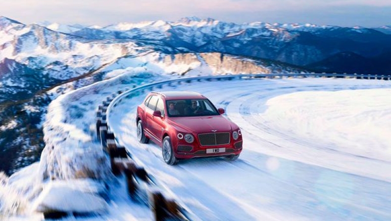 Bentley Bentayga on the rocks