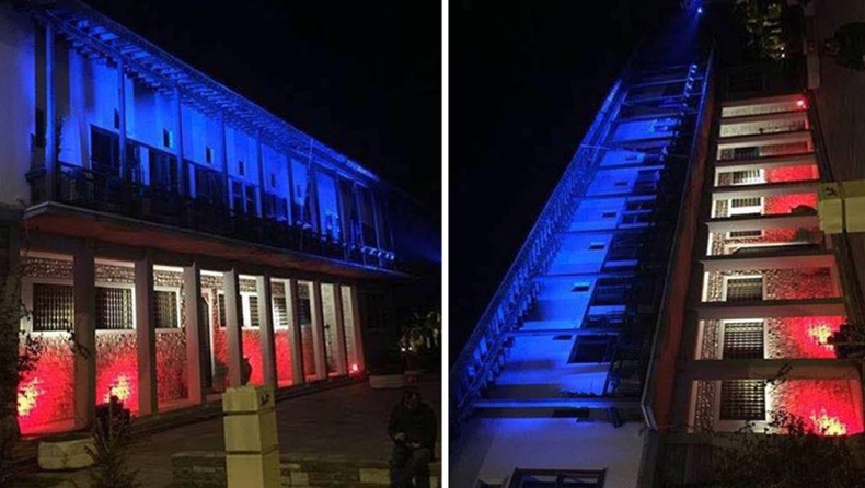 Ο Μπέος "έβαψε" το δημαρχείο Βόλου στα χρώματα της Σερβίας (pic)