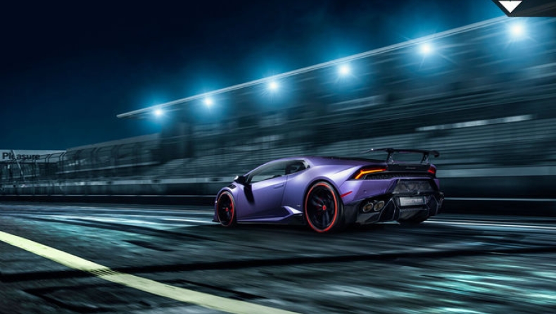 Mια Lamborghini στα μωβ