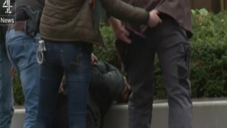 Σύλληψη υπόπτου τζιχαντιστή στις Βρυξέλλες on camera (vid)