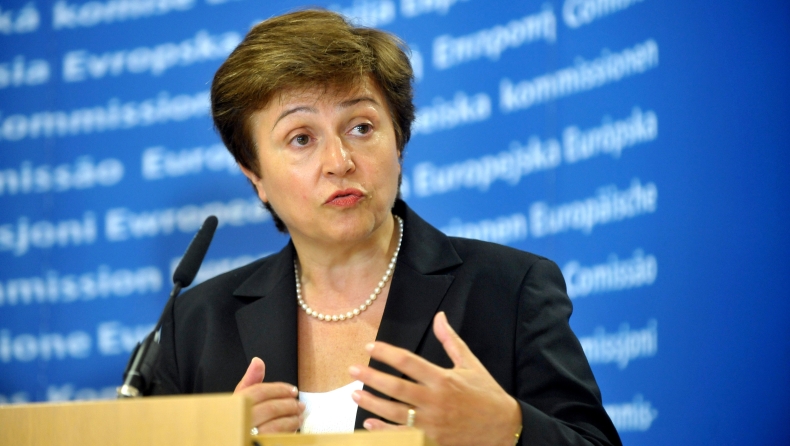 EU Vice President Georgieva visits refugees center at Eleonas