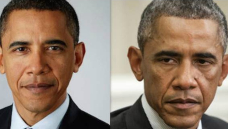 Πόσο γέρασε ο Ομπάμα με δύο θητείες πρόεδρος των ΗΠΑ (pics)