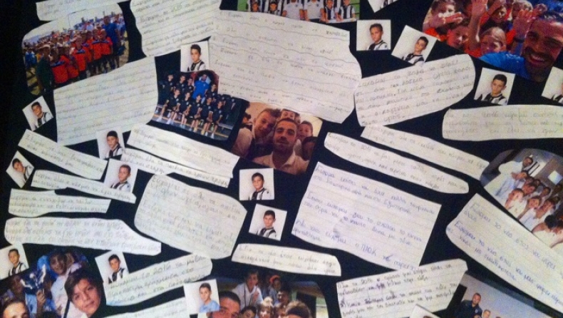 ΠΑΟΚ: Παιδικές ασπρόμαυρες ευχές (pics)