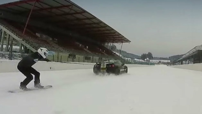 Όταν το Spa γίνεται πίστα για... Snowboard (video)