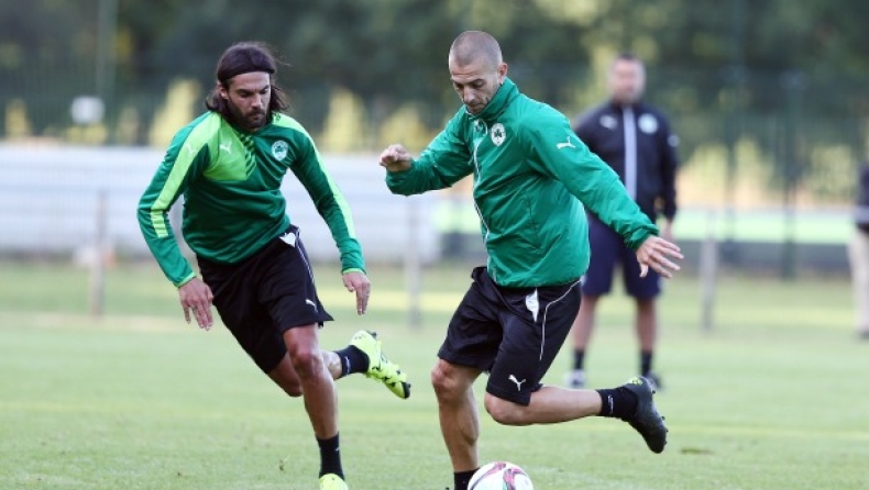 Μέρος της προπόνησης Πέτριτς και Σάντσεθ