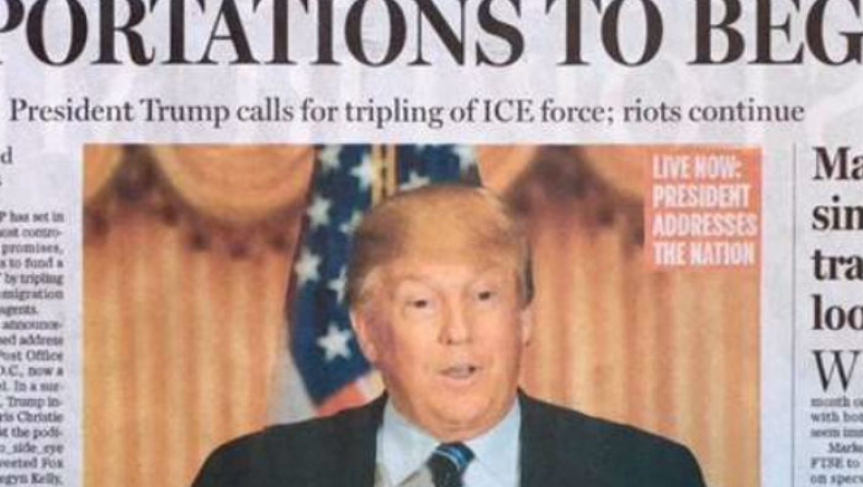 Boston Globe: Αν ο Τραμπ ήταν πρόεδρος των ΗΠΑ (pic)