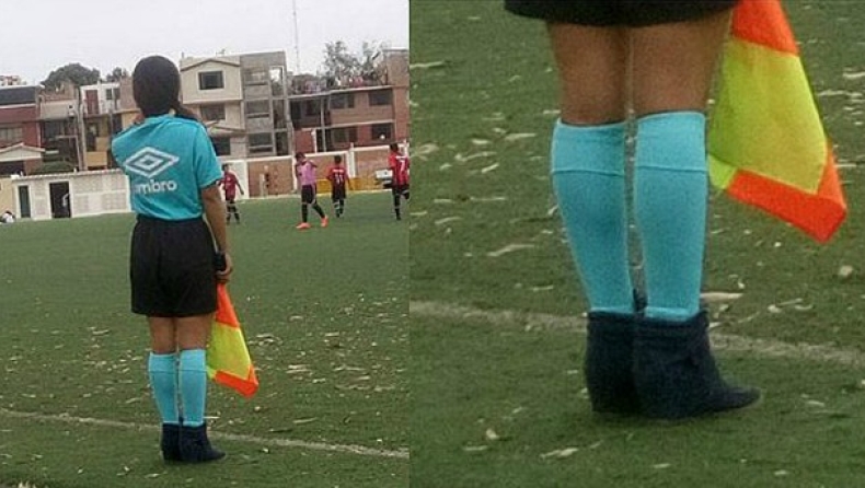 Γυναίκα επόπτης με μποτάκια εξόδου